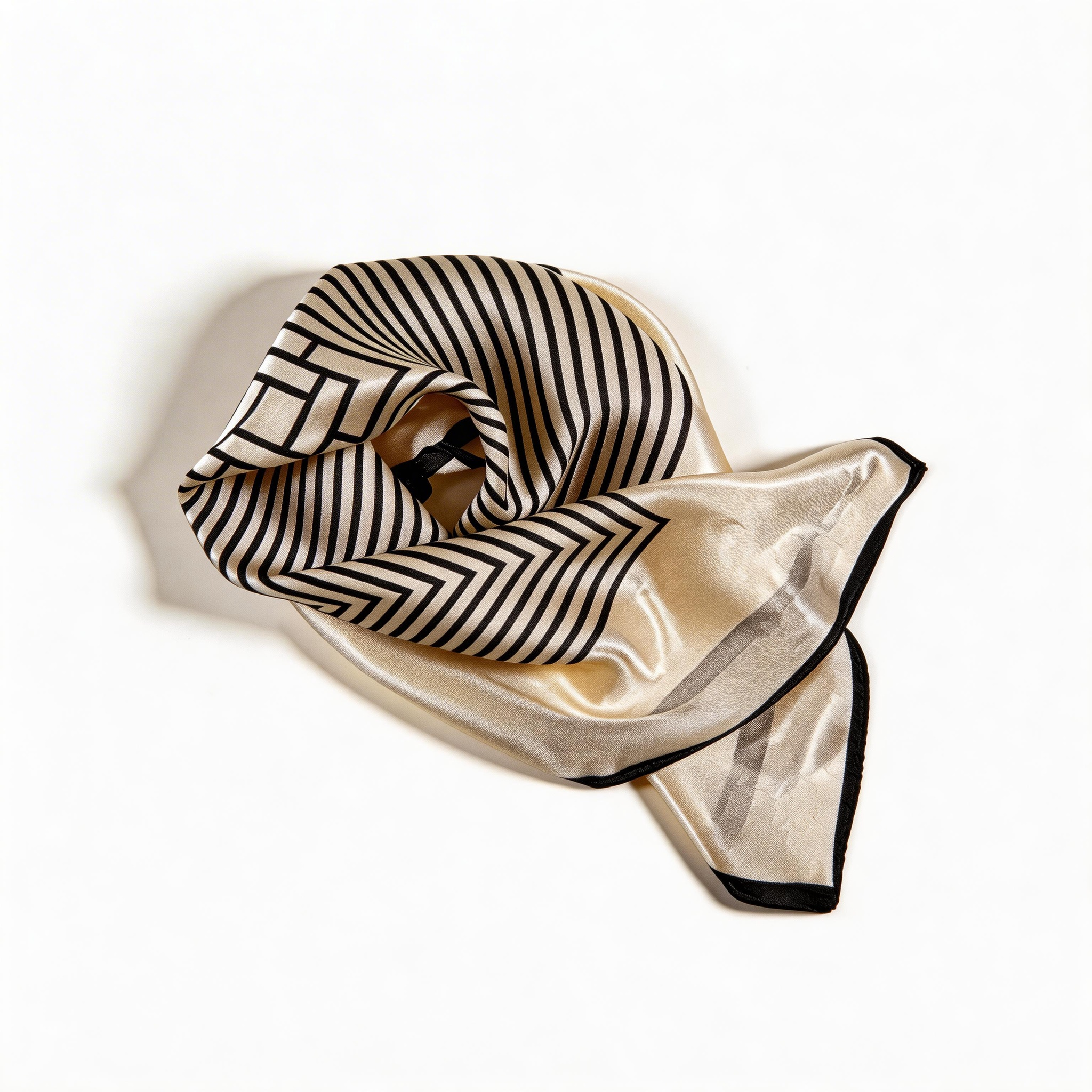 Schicker quadratischer Seidenschal mit Geometrisches Labyrinth Muster