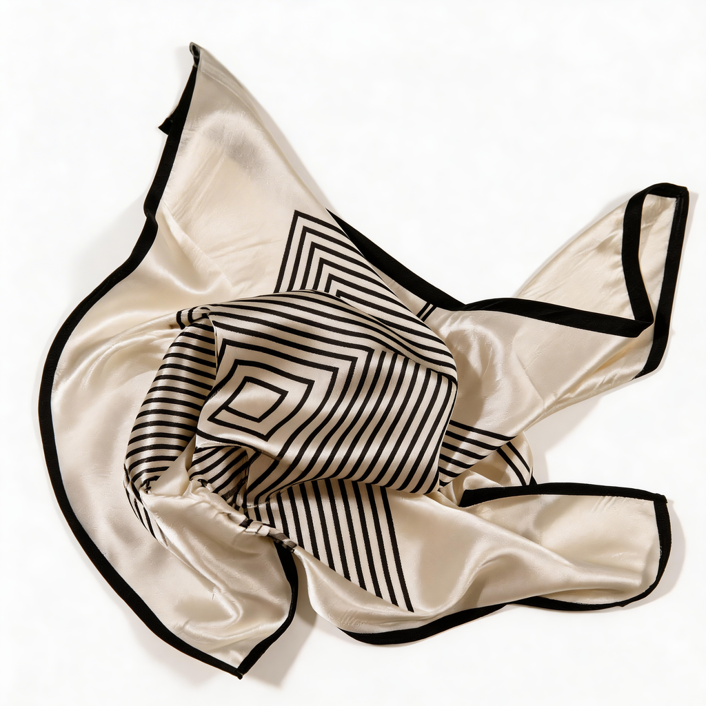 Schicker quadratischer Seidenschal mit Geometrisches Labyrinth Muster