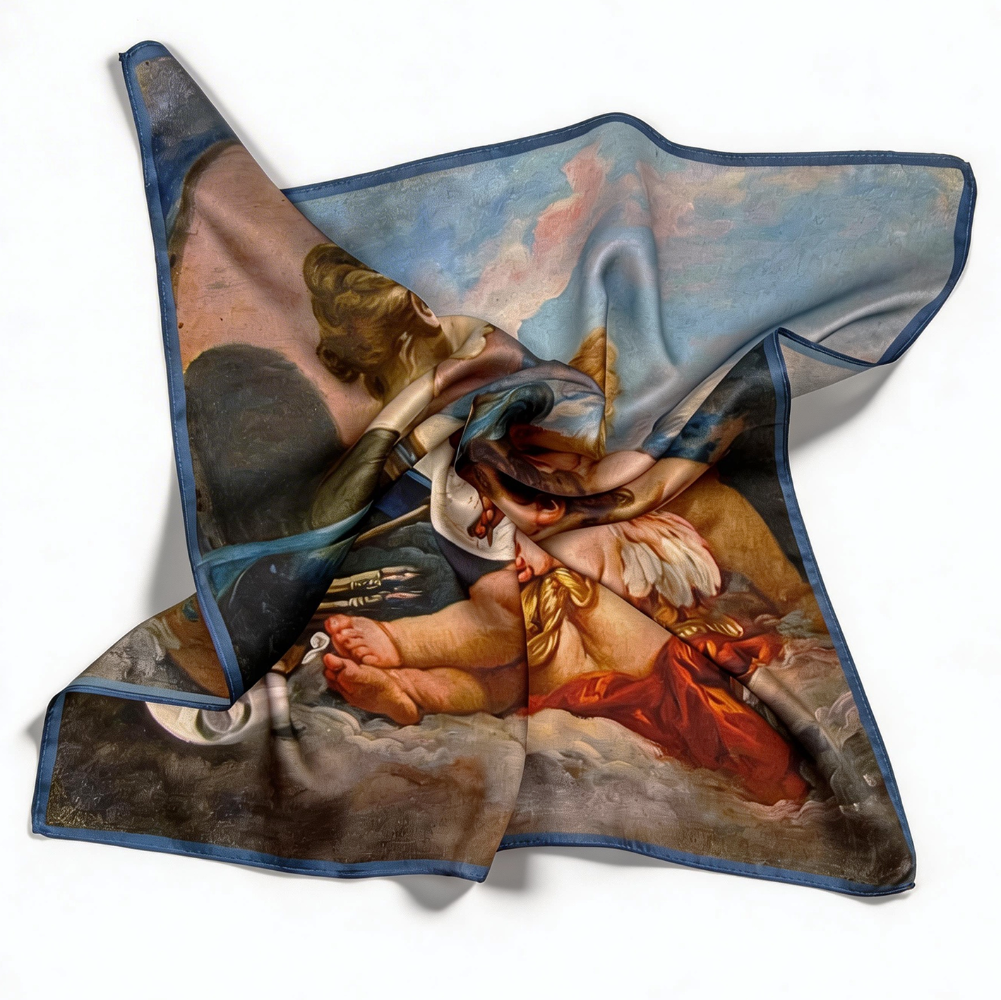 Seidentuch aus der Ölmalerei-Serie mit Motiv aus François Boucher „Die Zeichenschule“