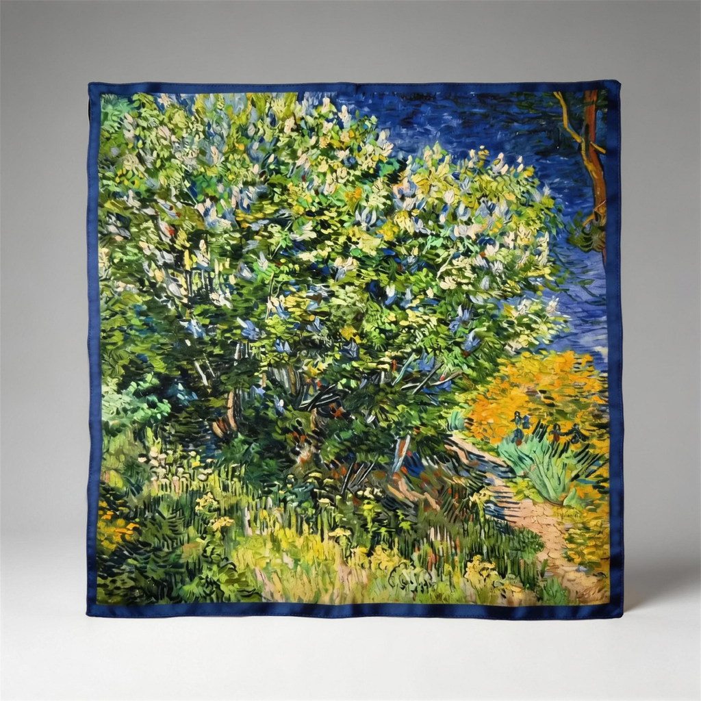 Seiden-Carré der Ölgemälde-Serie: Van Goghs Flieder