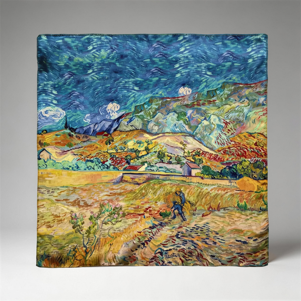 Seiden-Carré der Ölgemälde-Serie: Van Goghs Flieder