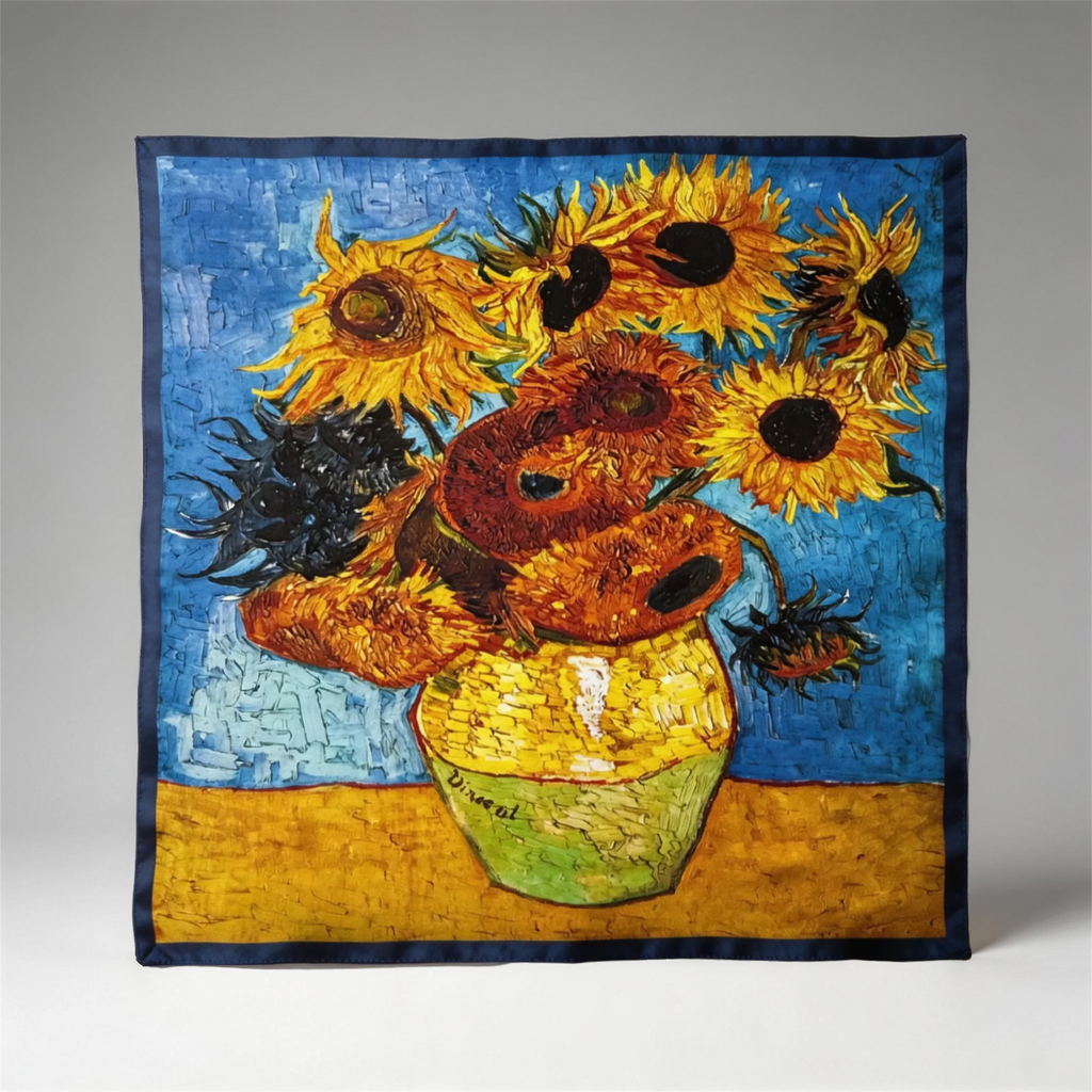 Seiden-Carré der Ölgemälde-Serie: Van Goghs Sonnenblumen