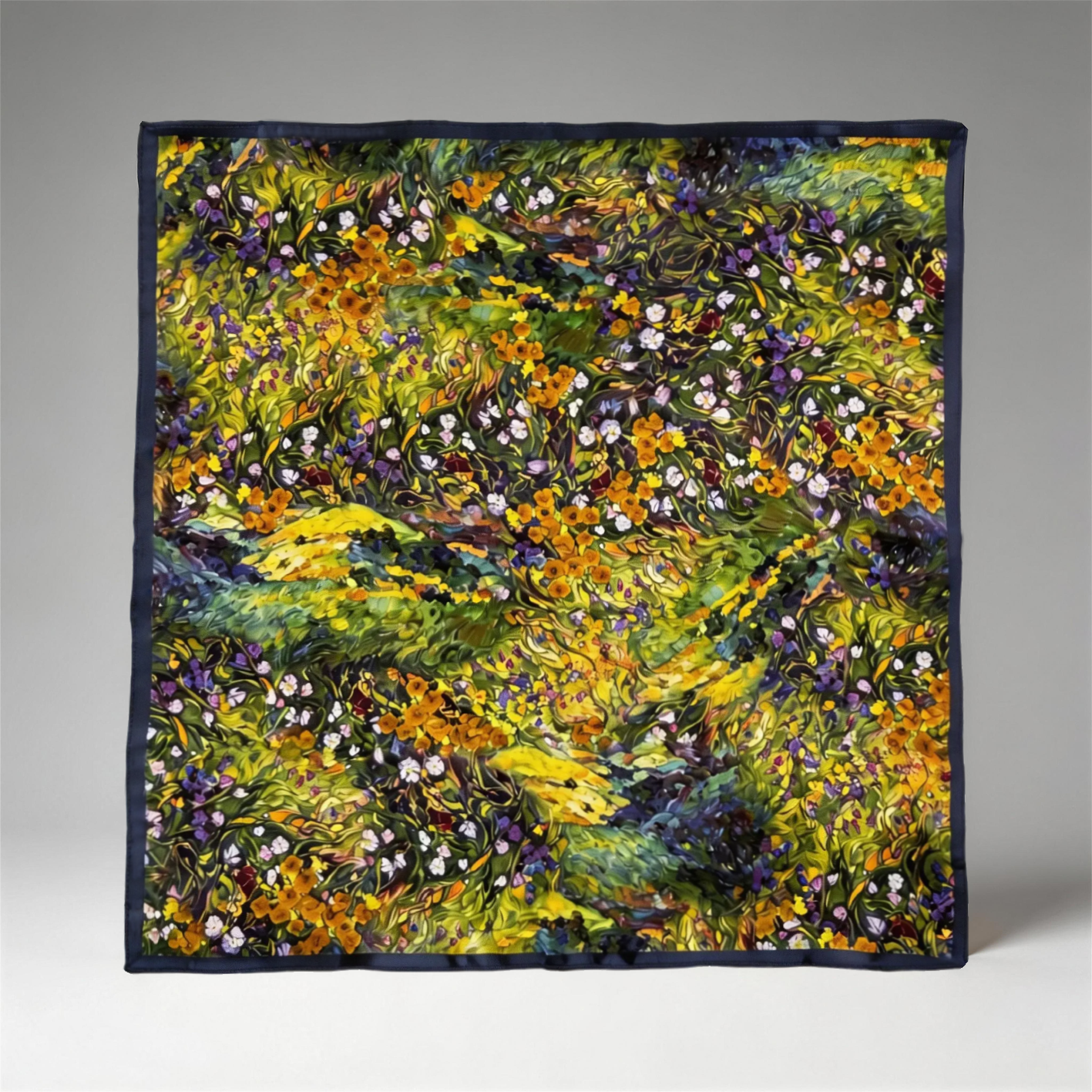 Seiden-Carré der Ölgemälde-Serie: Van Goghs Schmetterlinge und Mohn