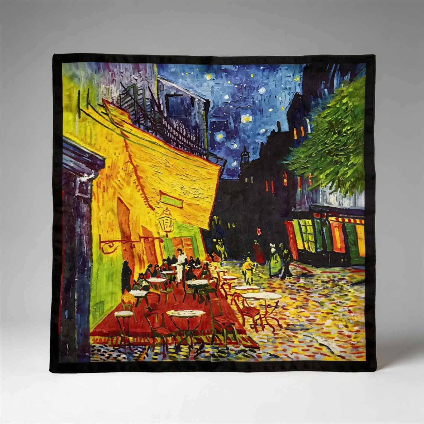 Seiden-Carré der Ölgemälde-Serie: Van Goghs Terrasse des Cafés bei Nacht